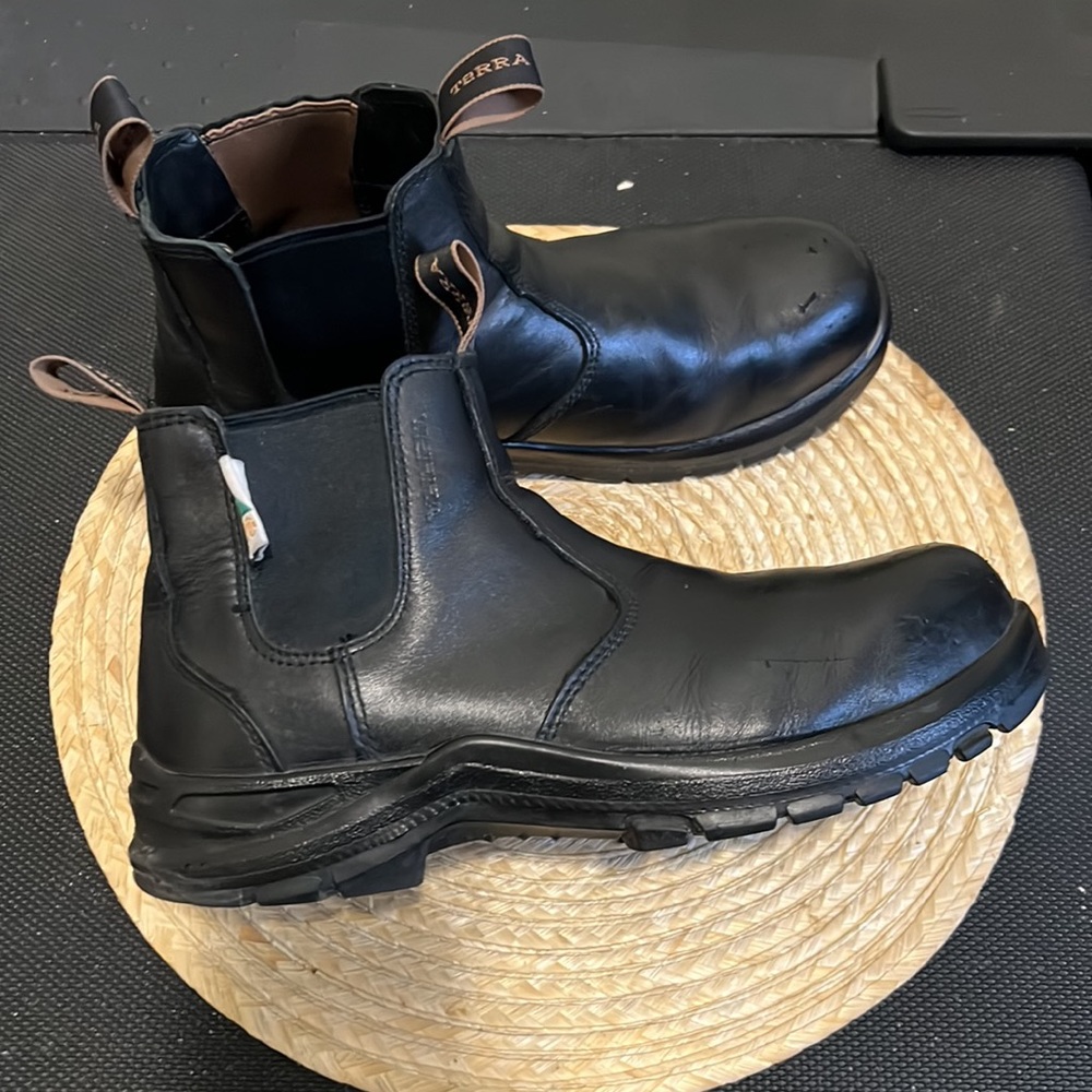 Terra Men Leather Combat Safety Boot Size 7